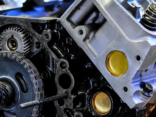 truck engine closeup
